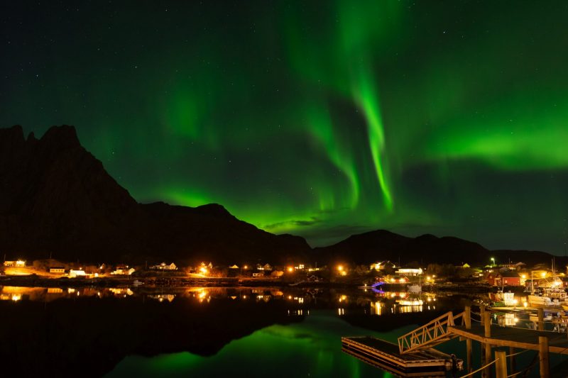 Aurora Borealis in Ballstad, Lofoten