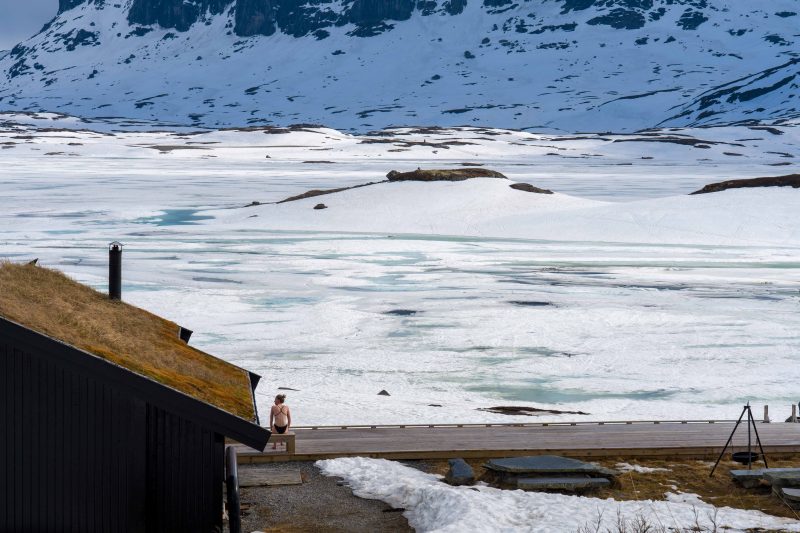 Haukeliseter Fjellstue, Saune im Schnee