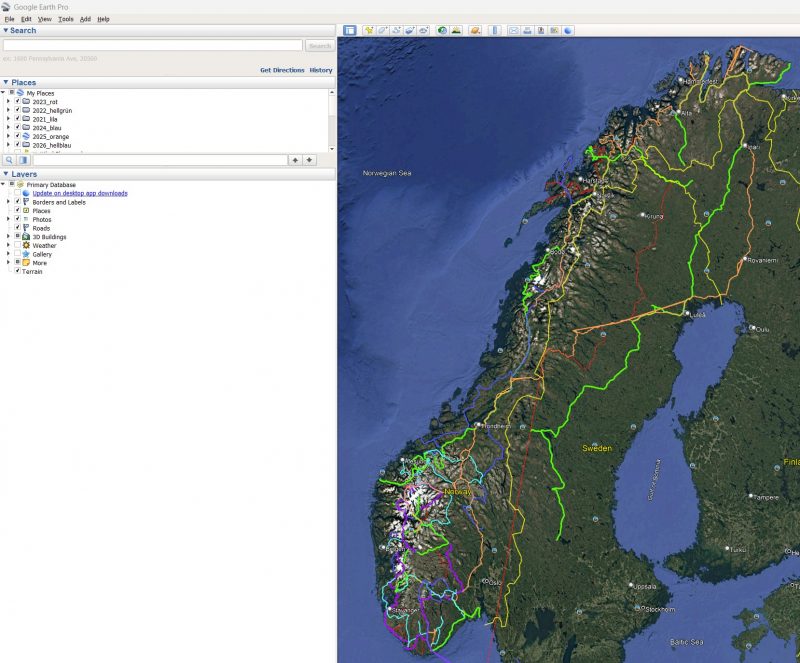 Routen Norwegen 2021-2026